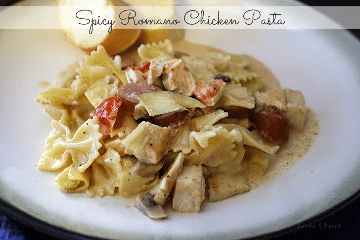 Spicy Romano Chicken Pasta Recipe - Honey and Birch