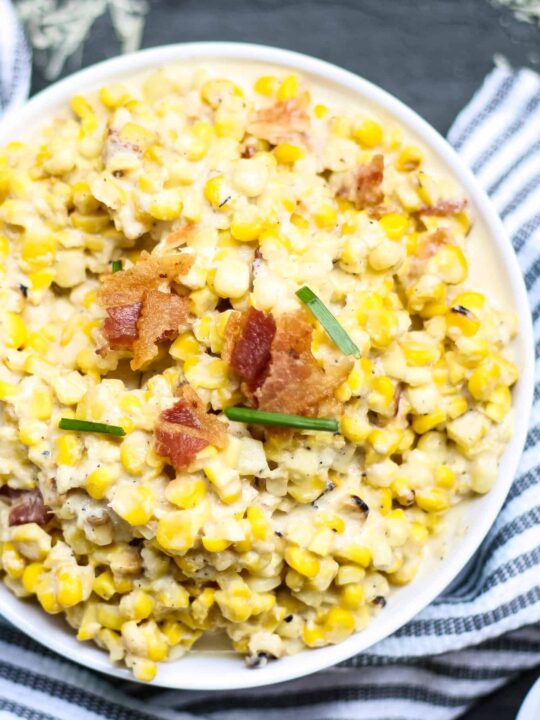 Creamed Corn With Bacon The Thirsty Feast