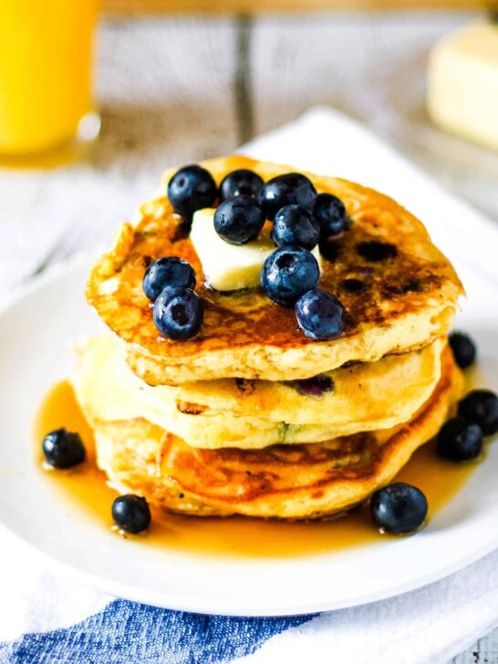 Blueberry Orange Pancakes - Honey and Birch