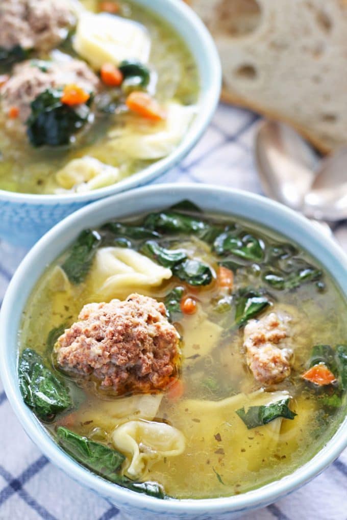 Meatball Tortellini Soup - Perfect for Lunch -- Honey and Birch