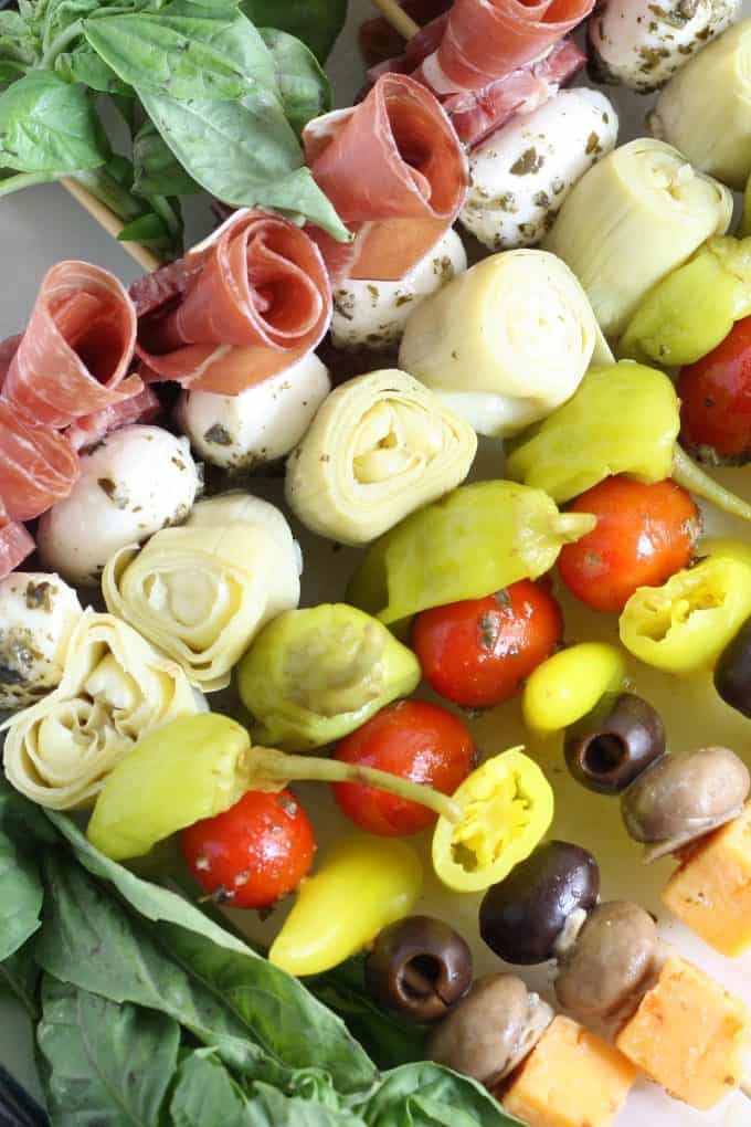 Antipasto Skewers Recipe - Easy Italian Appetizers (with VIDEO!)
