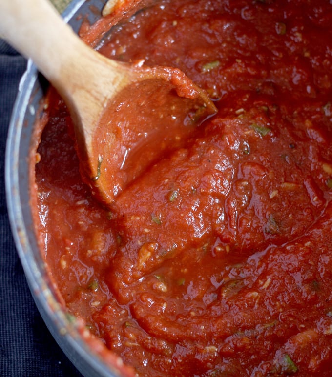 Easy Roasted Garlic Basil Pasta Sauce » Honey and Birch