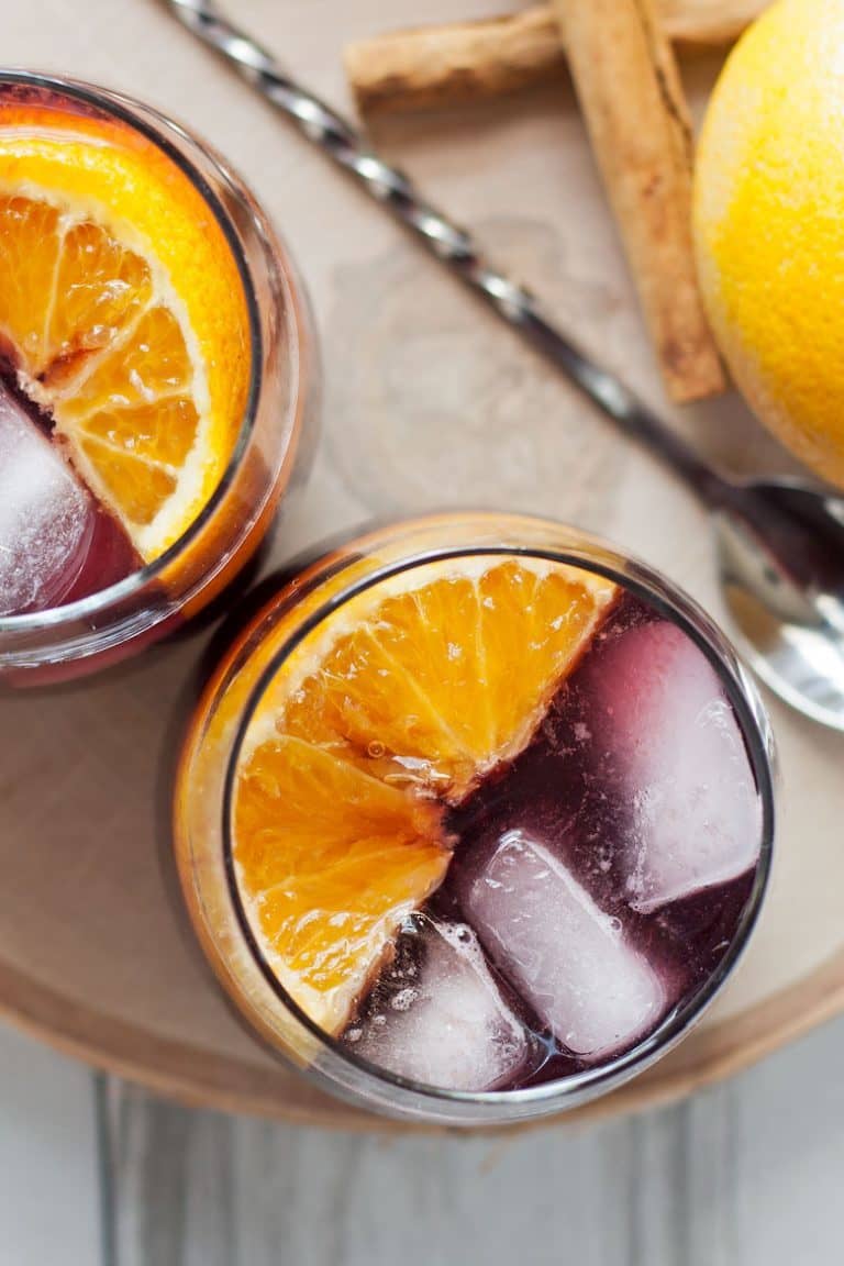 Orange Red Wine Spritzer » The Thirsty Feast by honey and birch