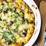 egg bake recipe in a casserole dish