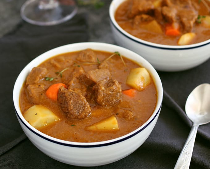 Pumpkin Beef Stew Recipe » The Thirsty Feast