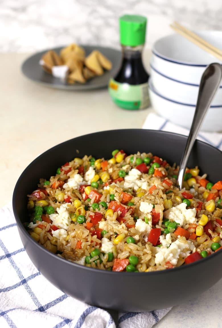 Veggie Fried Rice with Brown Rice and Egg Whites