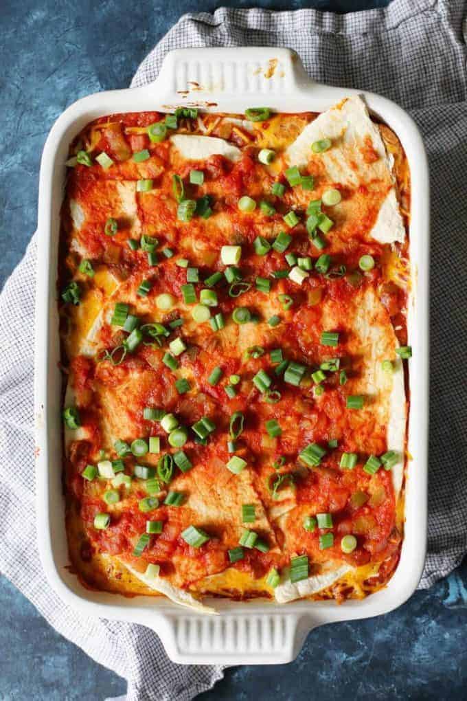 Bean Burrito Casserole - An Easy Vegetarian Freezer Meal