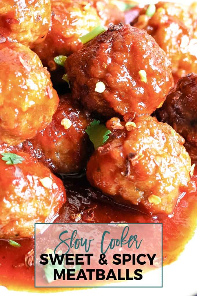 slowcooker sweet and spicy meatball pin