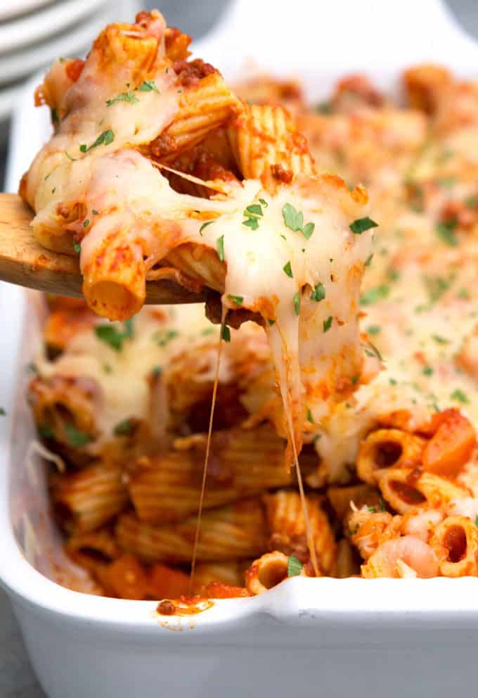 Chorizo Rigatoni Casserole Recipe - Honey and Birch