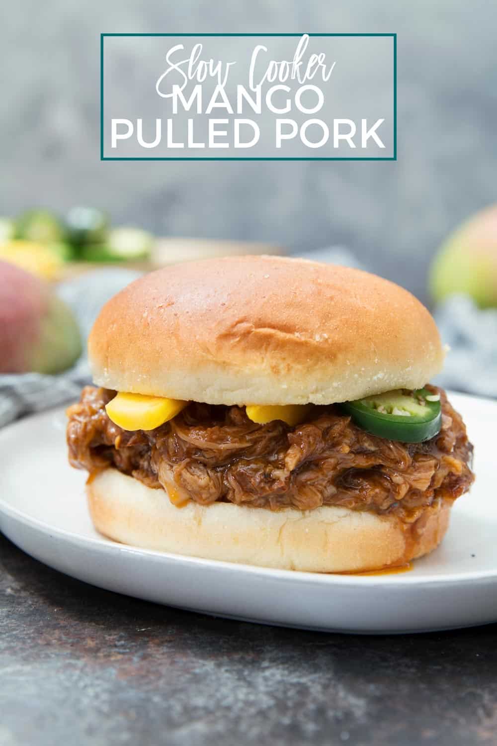 Slow Cooker Mango Pulled Pork Sandwiches » The Thirsty Feast