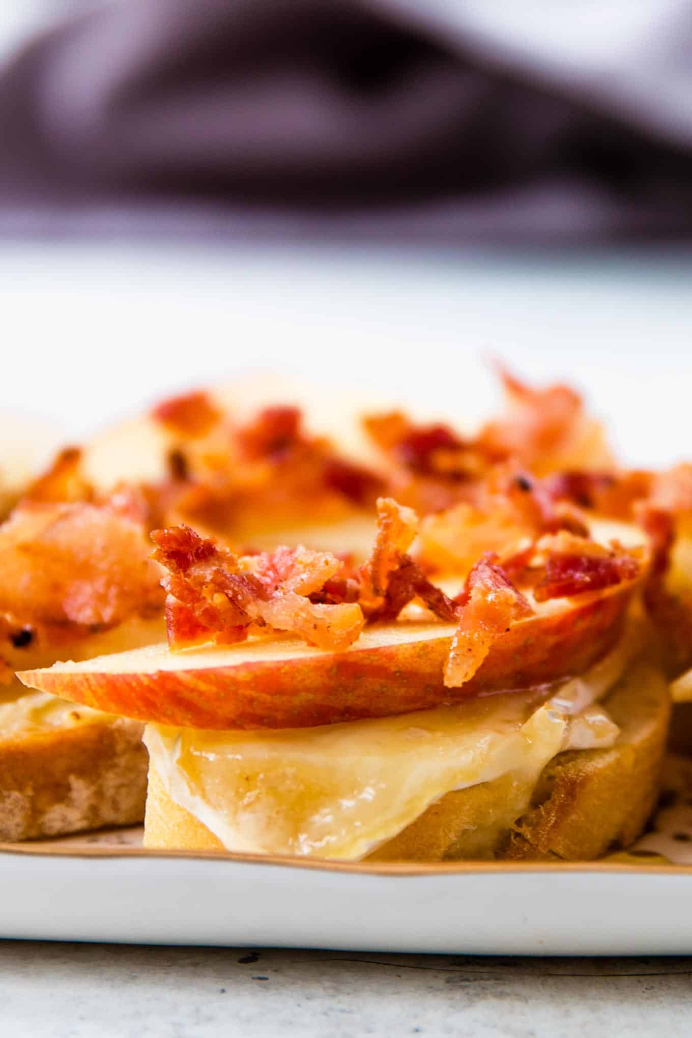 Bacon Brie Apple Crostini » The Thirsty Feast by honey and birch