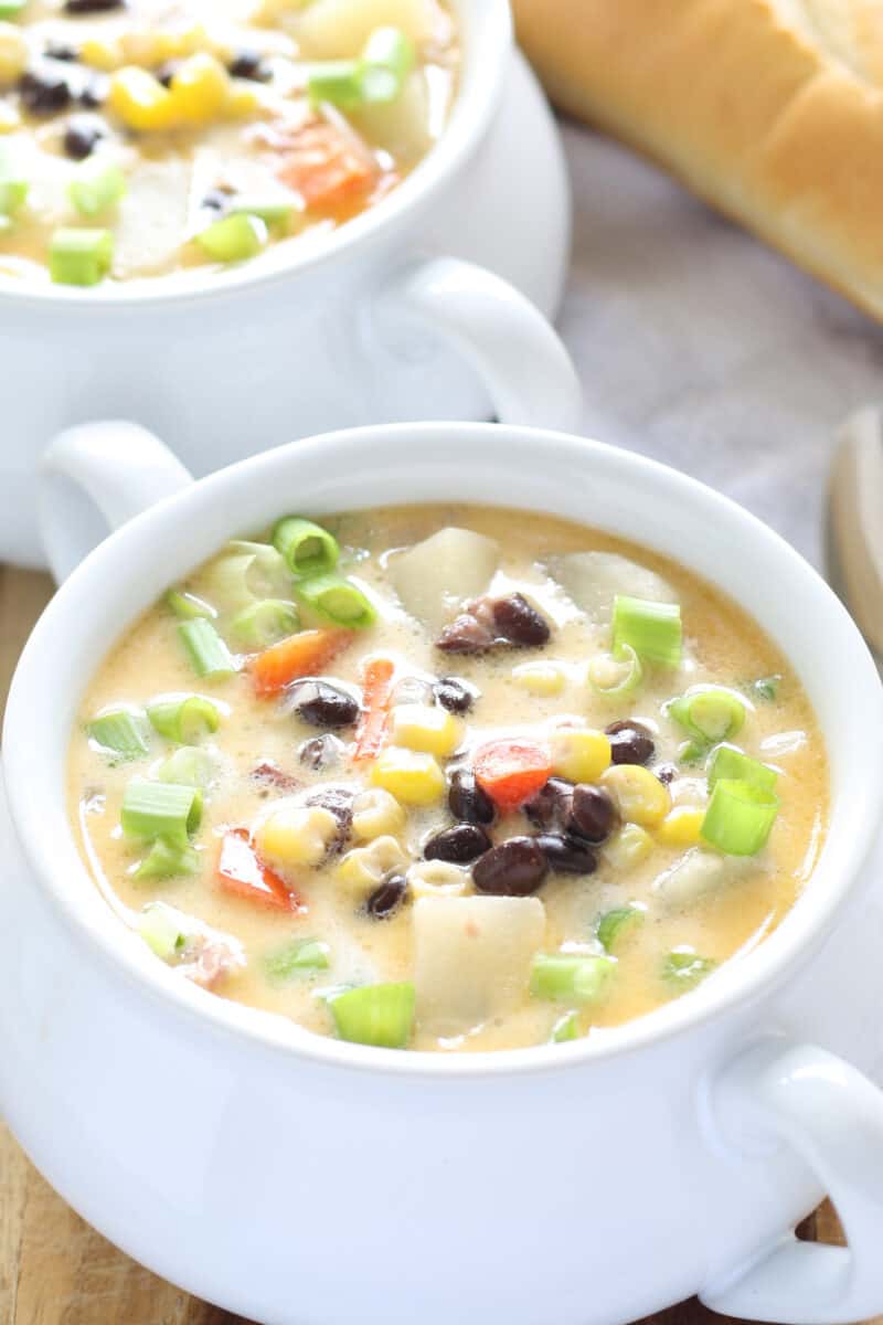 Black Bean Corn Chowder Recipe - Perfect For Leftover Corn