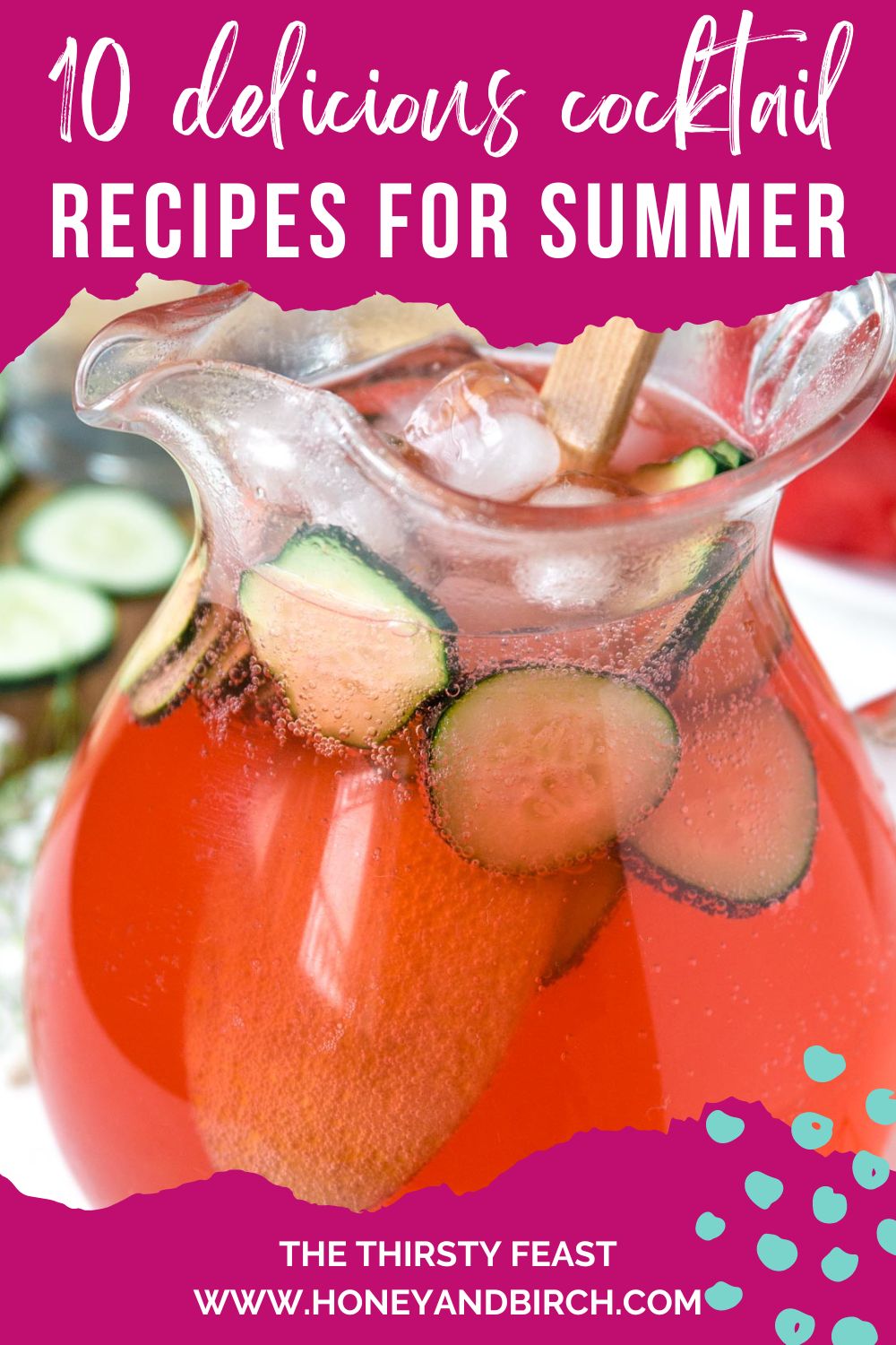 10 delicious summer cocktail recipes Pinterest image