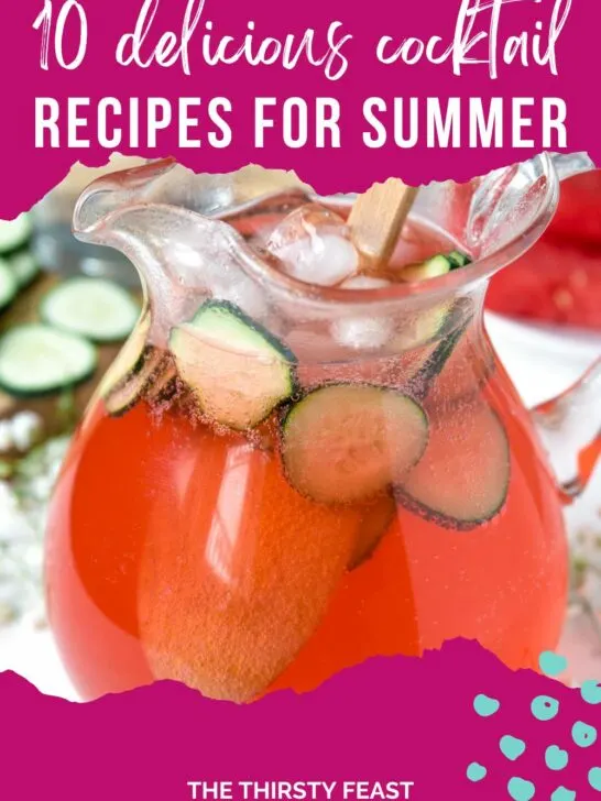 summer cocktail recipes Pinterest pin