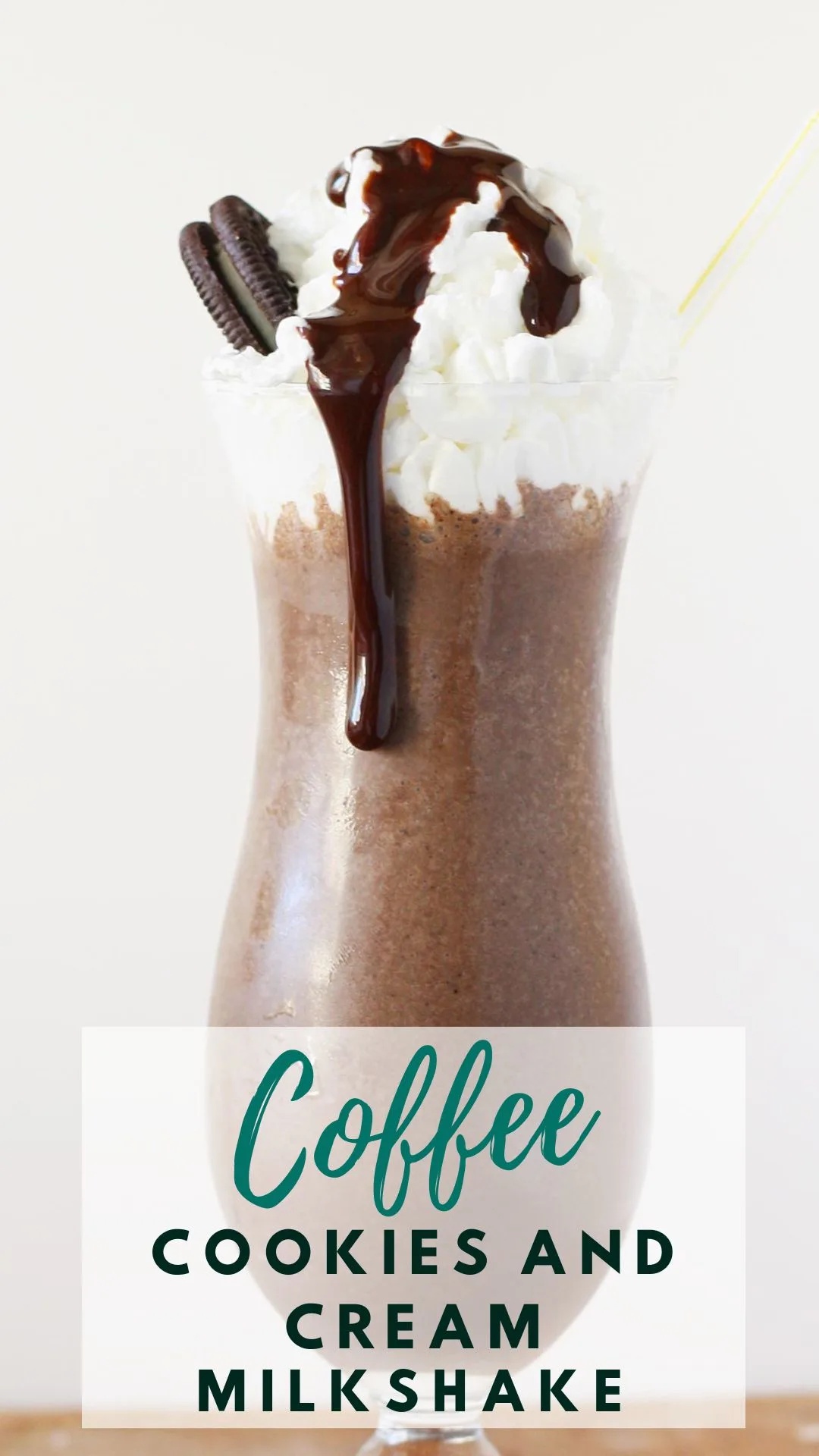 coffee cookie milkshake recipe pinterest image